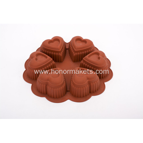 Silicone cake molds love shape